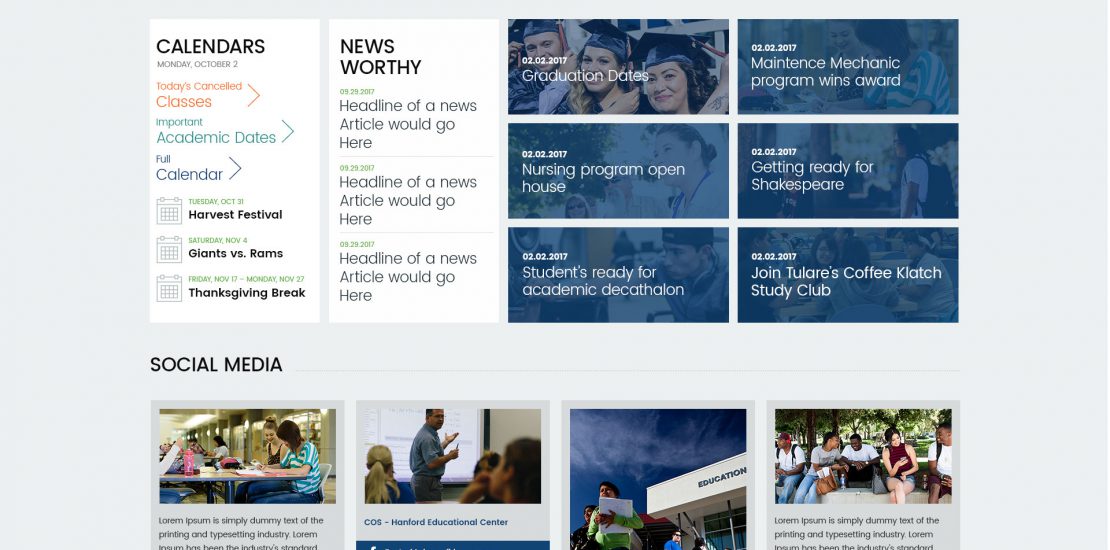 College of the Sequoias homepage